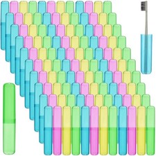 120 Pcs Travel Toothbrush Holder Bulk Multiple Portable Toothbrush Case Stora...