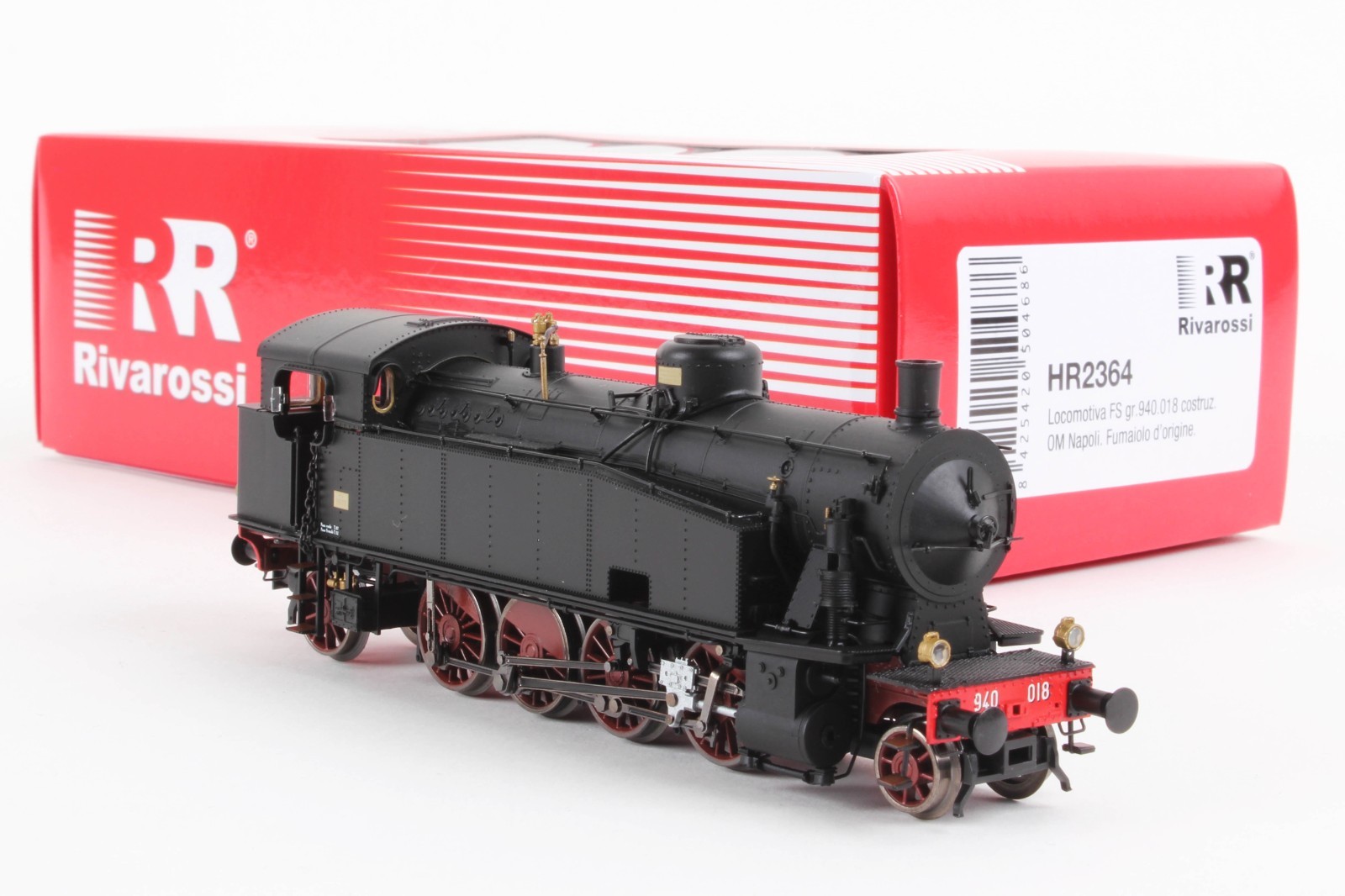 Rivarossi HR2364 Steam Locomotive, Electric Lights, Smoke Stack, HO 1:87