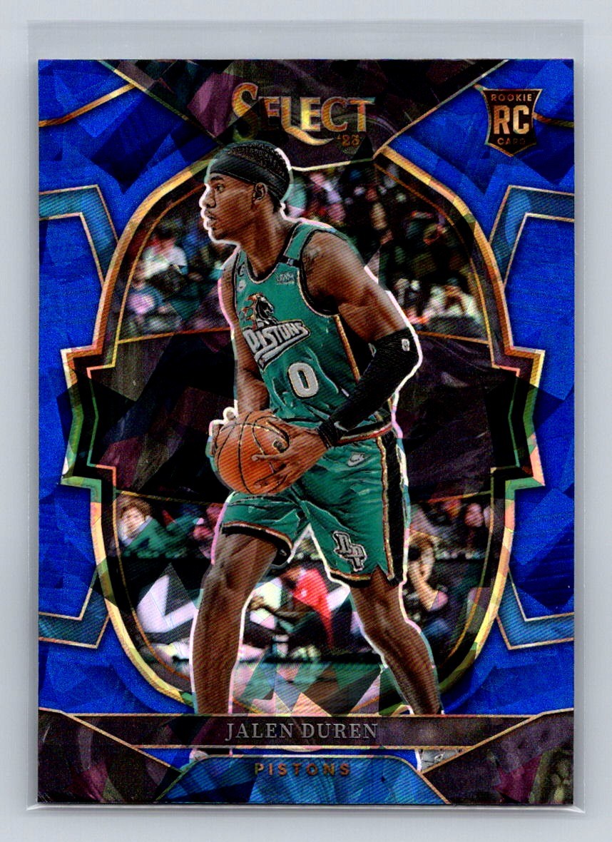 2022 Panini Select  #98 Jalen Duren Blue Ice Prizm Rc Rookie Pistons A93