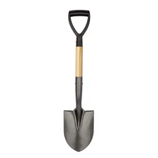 VNIMTI Shovel for Digging, Round Small Shovel with Wooden D-Handle, Metal Gar...