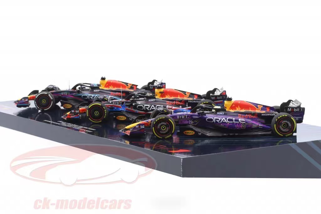 Minichamps 1:43 3-car set Red Bull Racing RB19-Las Vegas, Miami