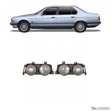 Fadenkreux DE-Linse Scheinwerfer Schwarz H1 für BMW 5er (E34) Touring 7er (E32)