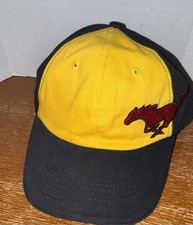 Ford Mustang Pony Officially Licensed Logo Hat Cap yellow/Black with Red pony