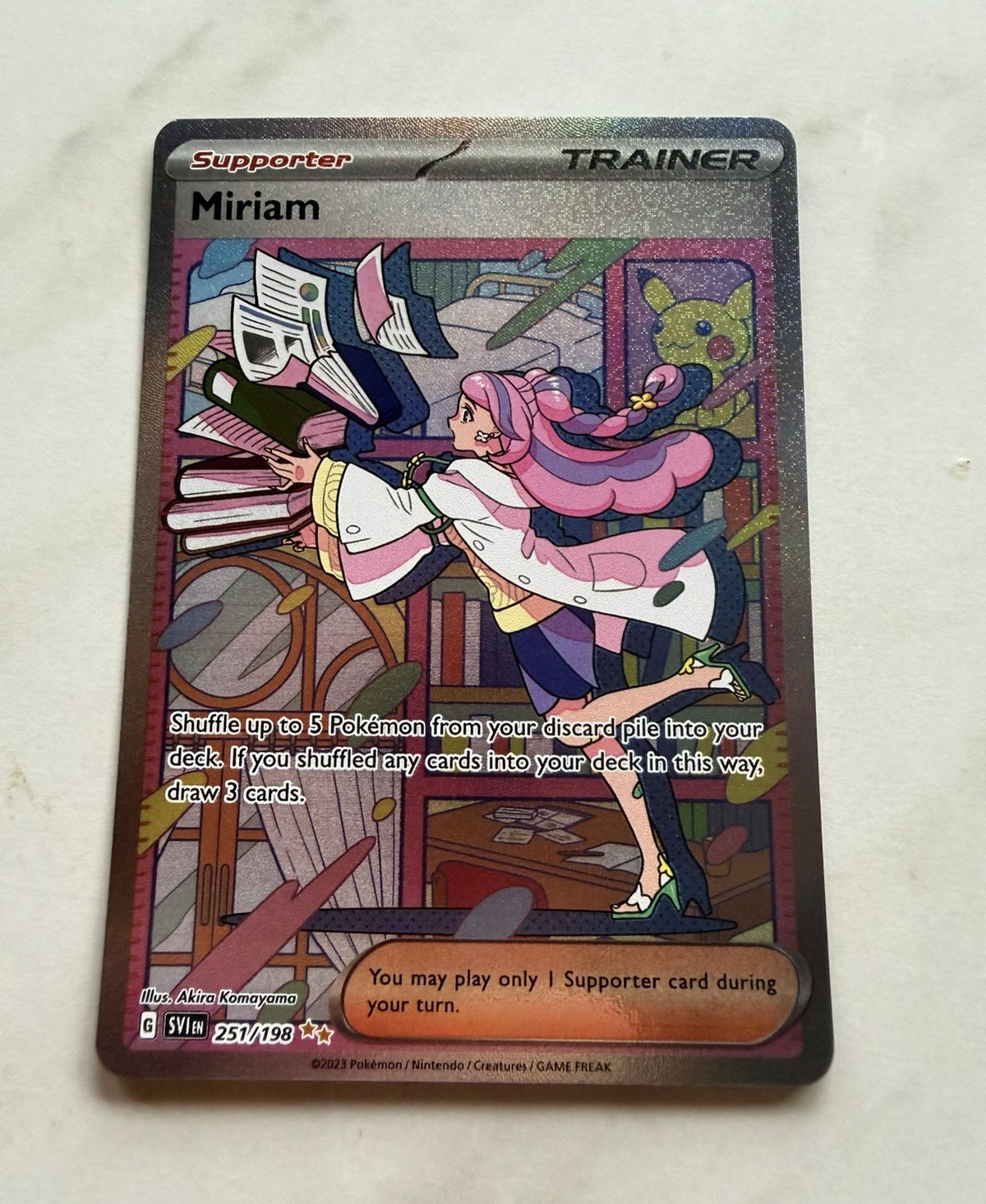 The Pokémon Company Miriam 251/198 SV01 Scarlet & Violet Full Art Holo Eng 2023