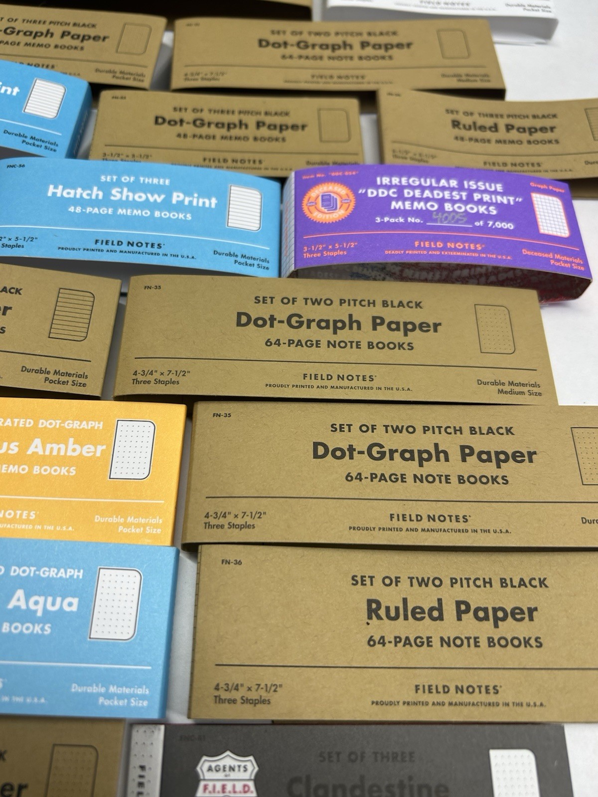 Field Notes Notebooks Memobooks Lot of Belly Bands