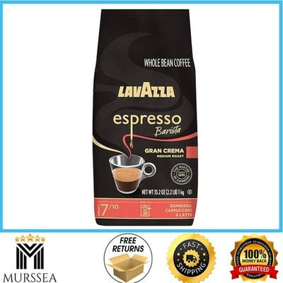 Lavazza Super Crema Espresso Whole Bean 2.2 lb Medium Roast Hazelnut Notes