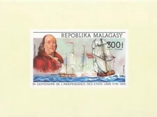Malagasy C139 Souvenir Sheet Franklin Bicentennial MNH