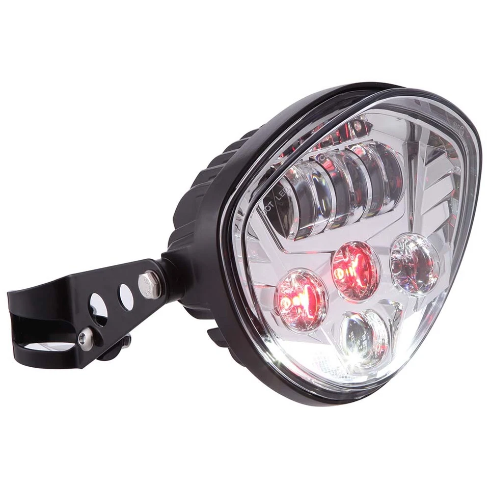Faro LED delantero para moto Aprilia RSV4 Tuono RS 660 negro 7" con montaje Foto 3 de 4