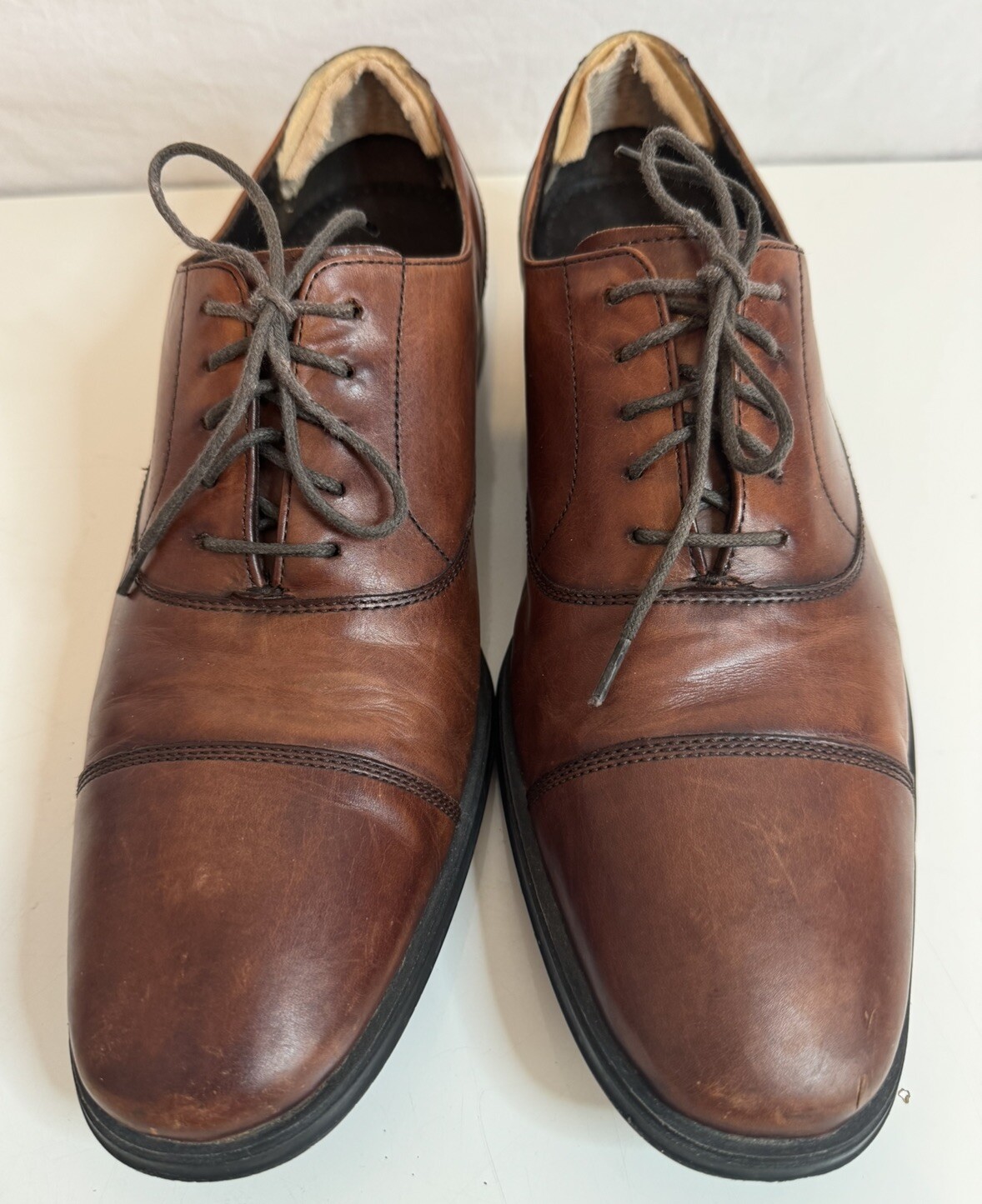 SAOLA Abito Oxford stringato Cole Haan NikeAir punta cappuccio pelle marrone C09167 taglia 10M