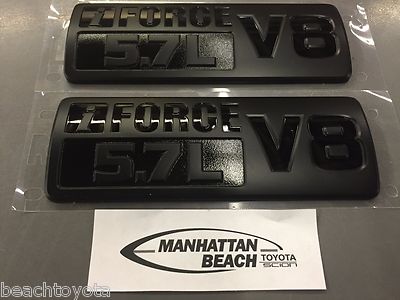 07-21 TUNDRA TRD PRO IFORCE 5.7L V8 Black Painted Emblems SET of 2