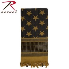 Rothco Stars  Stripes US Flag Shemagh Tactical Desert Keffiyeh - Coyote Brown