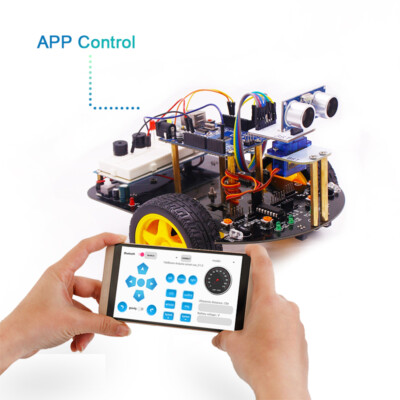 Yahboom R3 Smart RC Robot Car Kit and Electric Starter Kit 2-in-1 with APP Co...