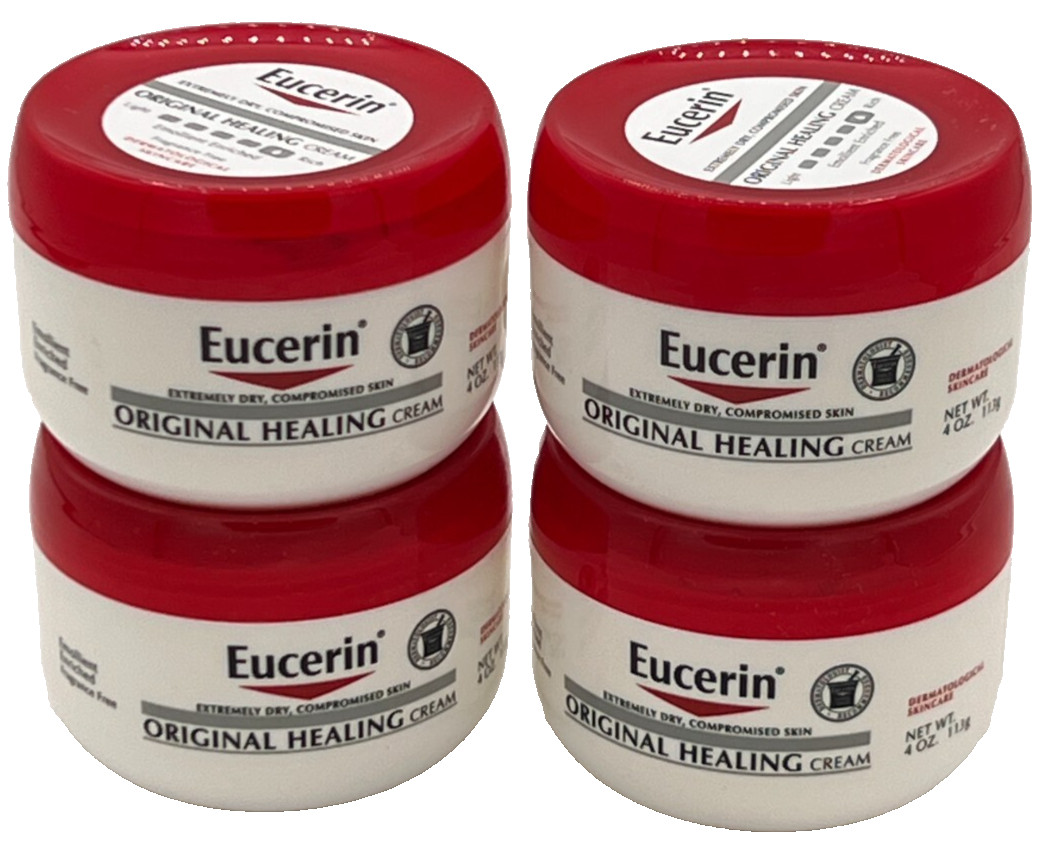 Eucerin Original Healing Creme Soothe Moisturize #4 JARS - Dry & Rough Skin 4oz