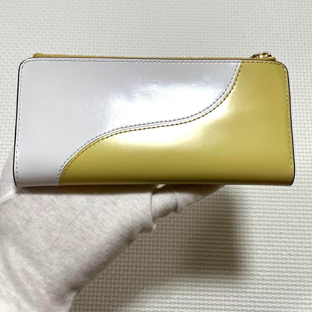 Tory Burch New Unused Patent Leather Long Wallet Yellow