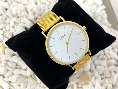 CASE Watch Company  Women's Gold Mesh Band Watch Best Seller Gift Guide Top Pick