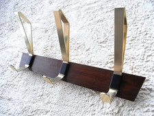 Wand Garderobe Holz / Alu Rockabilly Vintage coat rack 60 - 70er Jahre Leiste