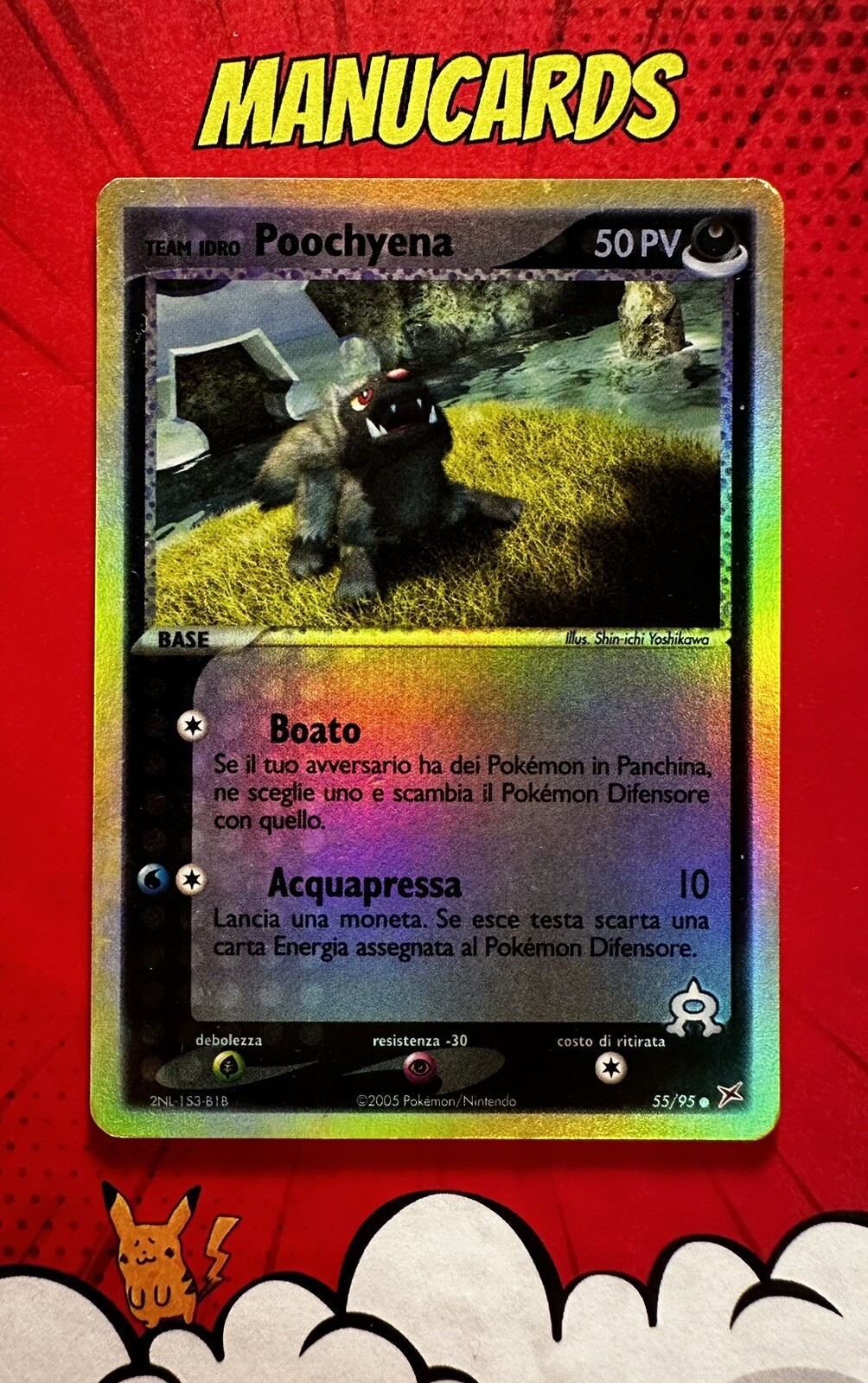 Pokemon Card Poochyena 55/95 Reverse Holo Ex Team Magma vs Team Hydro ITA EXC
