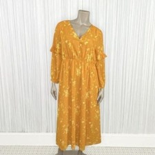 MADEWELL Ruffle-Sleeve Button-Front Dress in Tonal Botanical Size 10