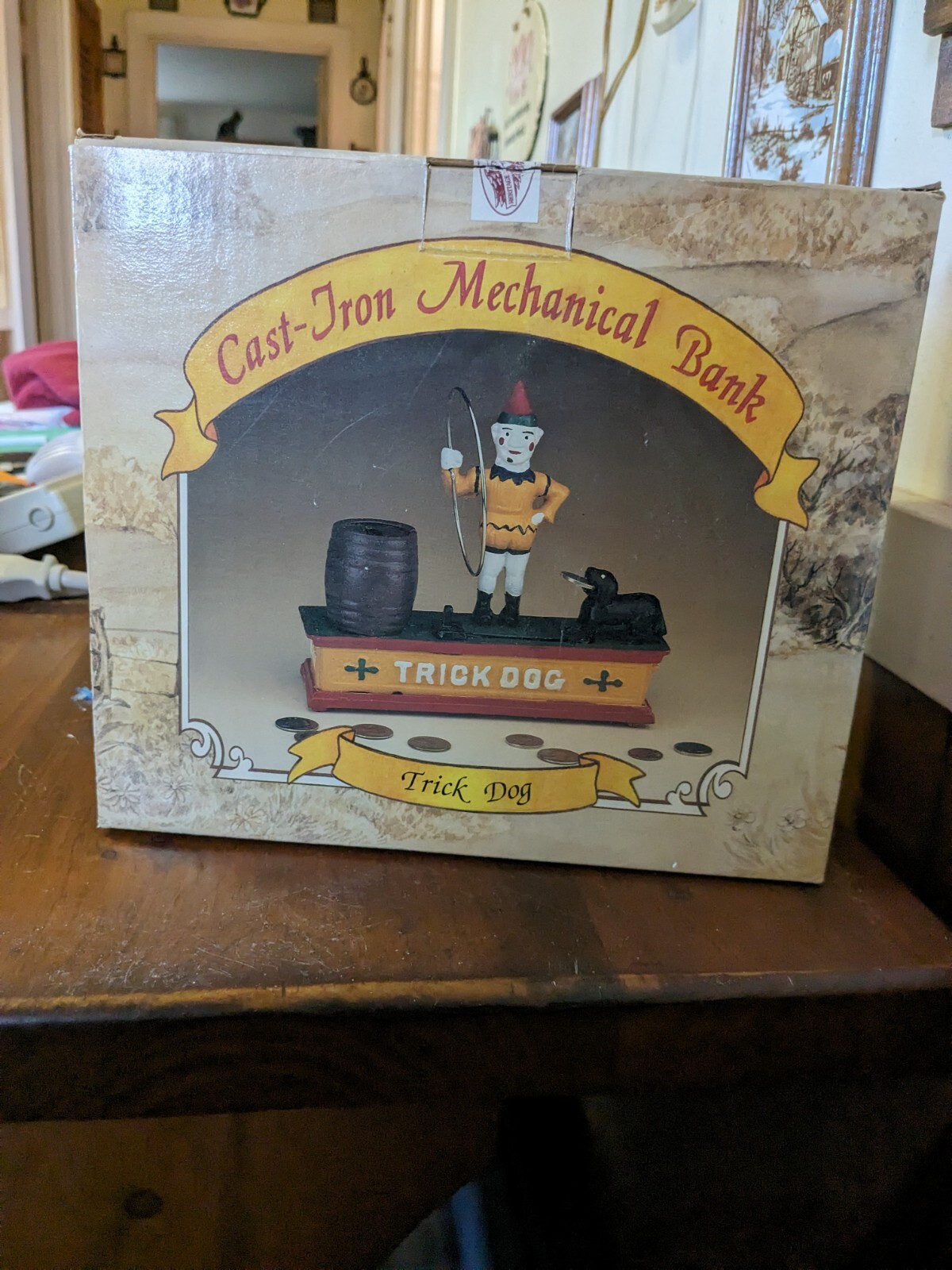 cast iron mechanical coin bank Trick Dog eBay