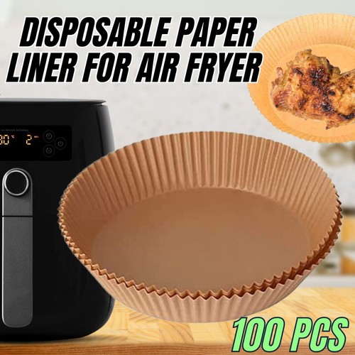 100pcs Disposable Air Fryer Liners Parchment Paper Mat for Ninja Vortex