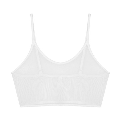 Women's Mesh Sheer Crop Top Camisole See-through Spaghetti Straps Bra Clubwear - Picture 23 of 24
