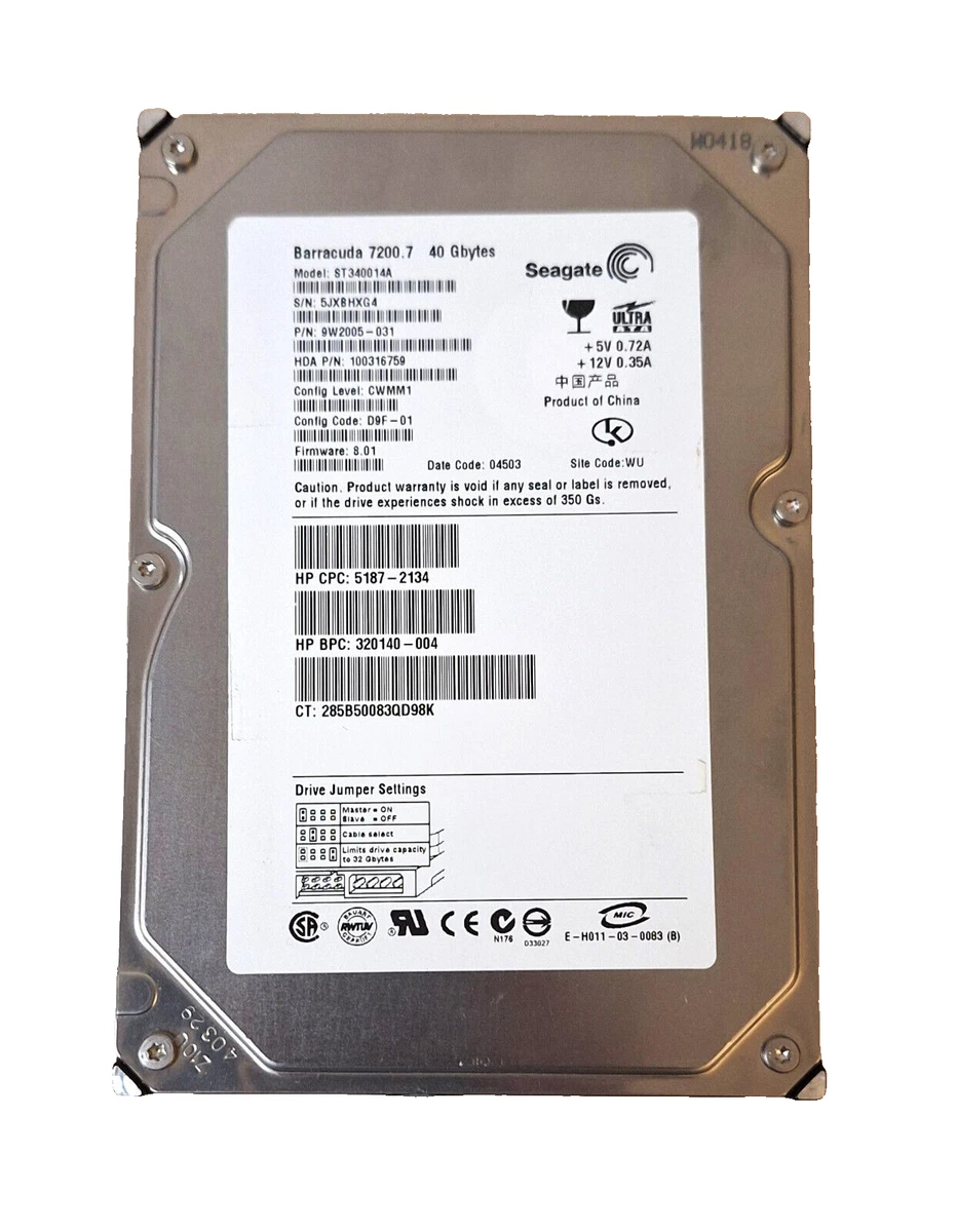 40 GB SATA III Internal Hard Disk Drives for sale | eBay