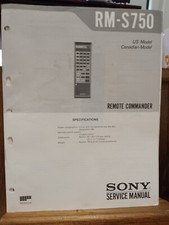 Sony RM-S750 Service Manual Remote Original