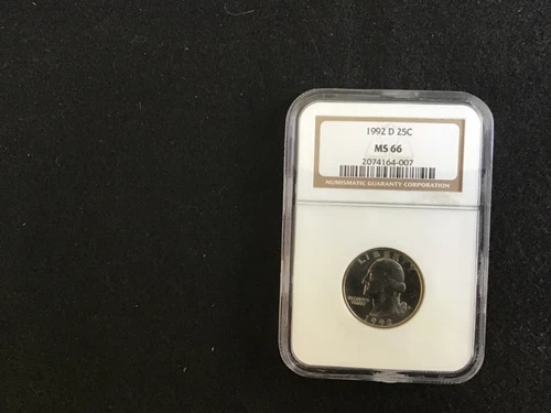 1992 D - Washington Quarter - NGC MS66 Exact Coin Imaged