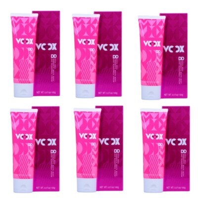 6X Voox DD Whitening Lotion Sunscreen Cream Nourishing Skin Natural 100 g