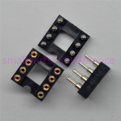 50pcs DIP-8 DIP8 Gold plating IC Chip SOCKET PANEL PCB MOUNT ADAPTER SWAPPING 
