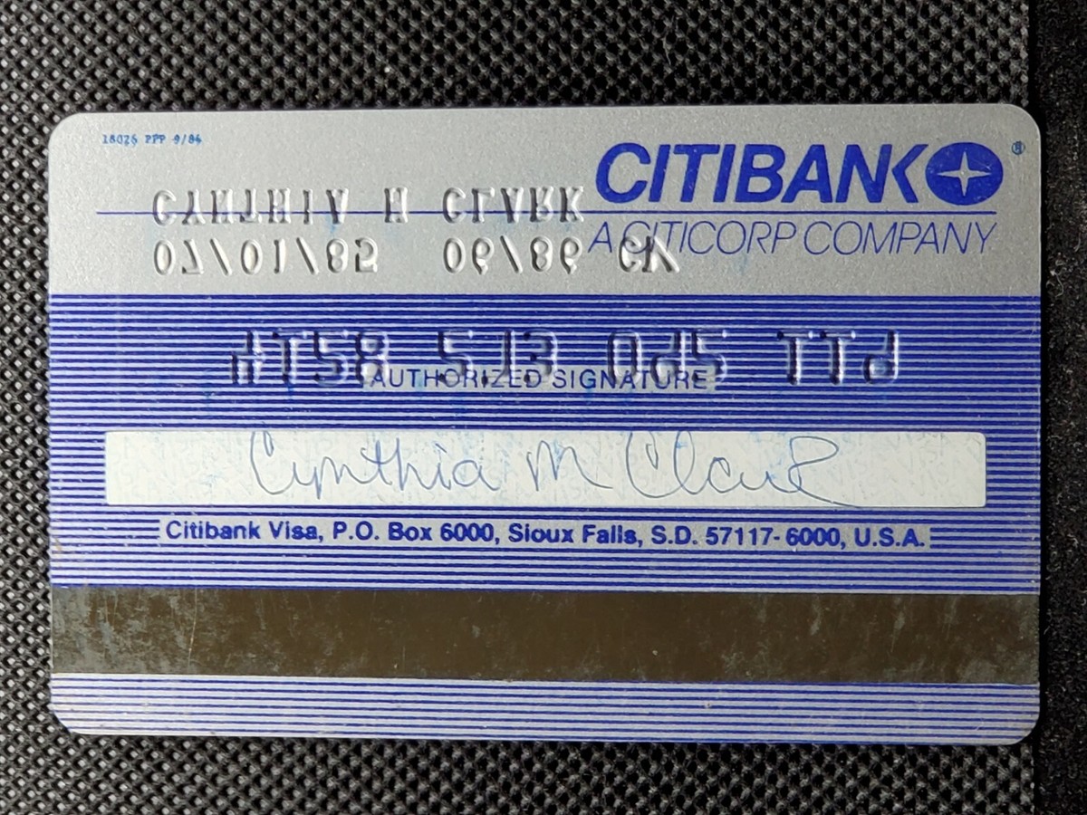 CITIBANK Visa Classic exp 1986 cc1454 | eBay