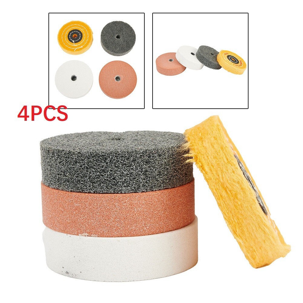 Long lasting Polishing Wheels for Bench Grinders Set of 4 3'' Diameter