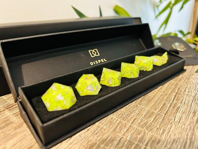 BRAND NEW Dispel DEATH BY OOZE 7-Piece Iconic Dice Set & Pin | FREE TRACKED POST