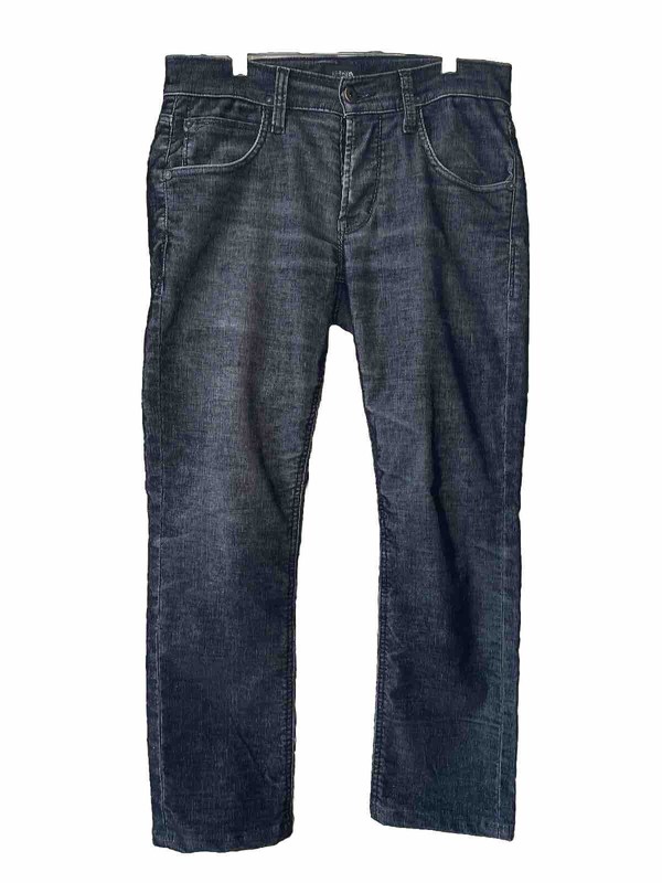 HUDSON Mens corduroy pants Blake Slim Straight 29x29 black w/ white "shimmer"