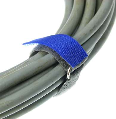 10x Klettkabelbinder 300 X 25 Mm Blau Kabelbinder Kabel Klettband Kabelklett Öse
