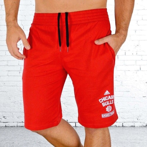 Adidas Chicago Bulls Herren Sweat Shorts Bermuda Hose Basketball Jordan rot s m