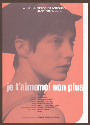 Je t'aime moi non plus 1976 RARE mini poster Chirashi flyer Serge Gainsbourg JP