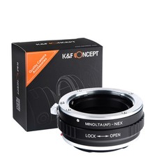 K F CONCEPT Lens Adapter Ring for Sony Alpha A Minolta AF Lens to Sony E Camera