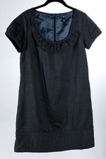 Gap Women’s Dress 6 Gray Shift Short Sleeve Wool Blend Stretch Lined 
