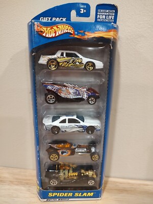 2000 Hot Wheels Spider Slam Gift Pack, *Open Box, 1 Car Replaced W/Shark Car