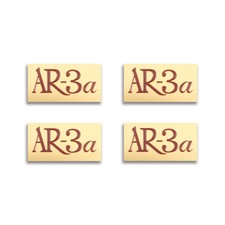 AR-3a Distintivo logo altoparlante ricerca acustica 49 mm (1,93") X 26 mm (1,02") ORO