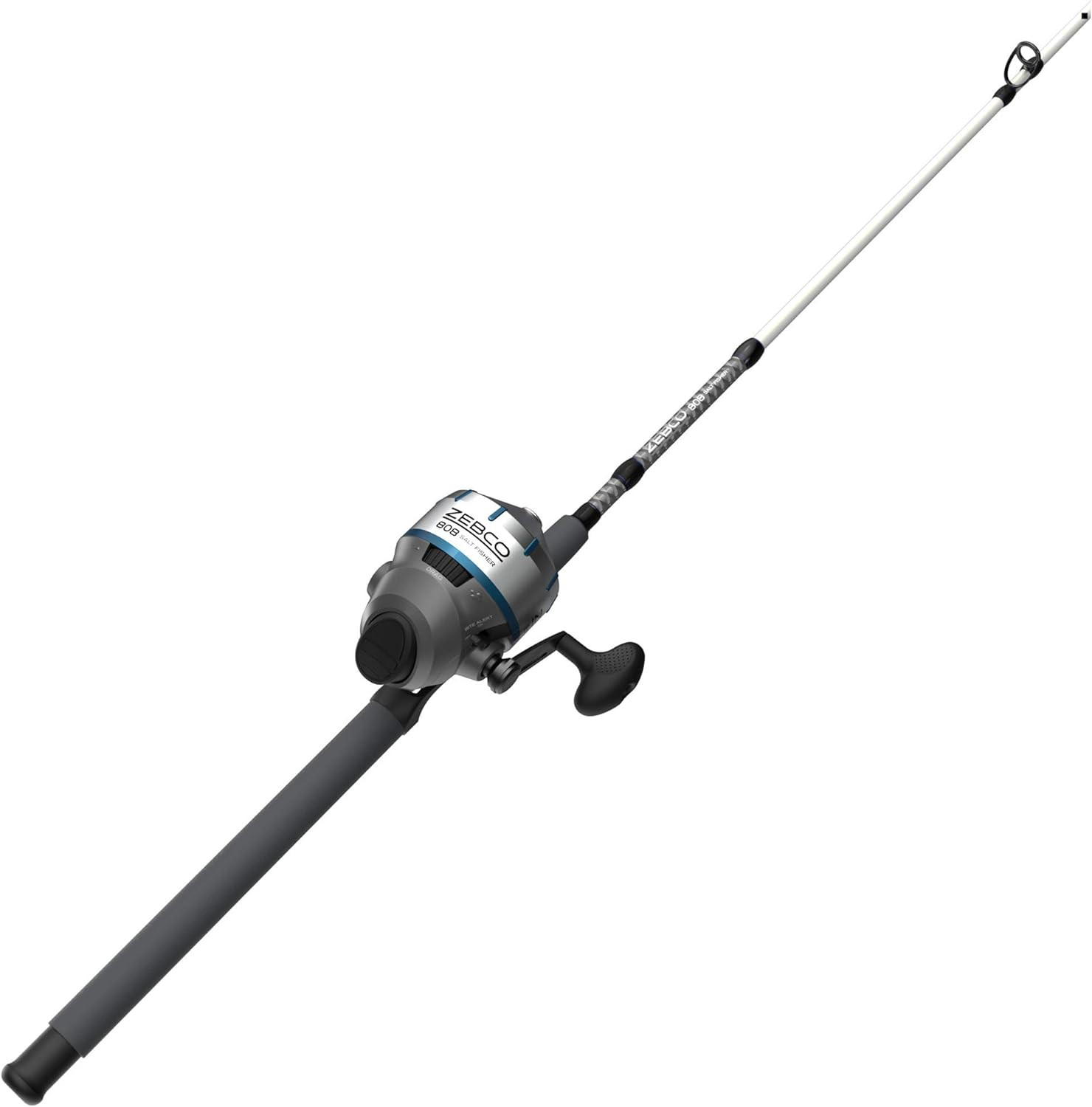 808 Saltwater Spincast Reel and Fishing Rod Combo, 7'0" Durable Z-Glass Rod, Ext