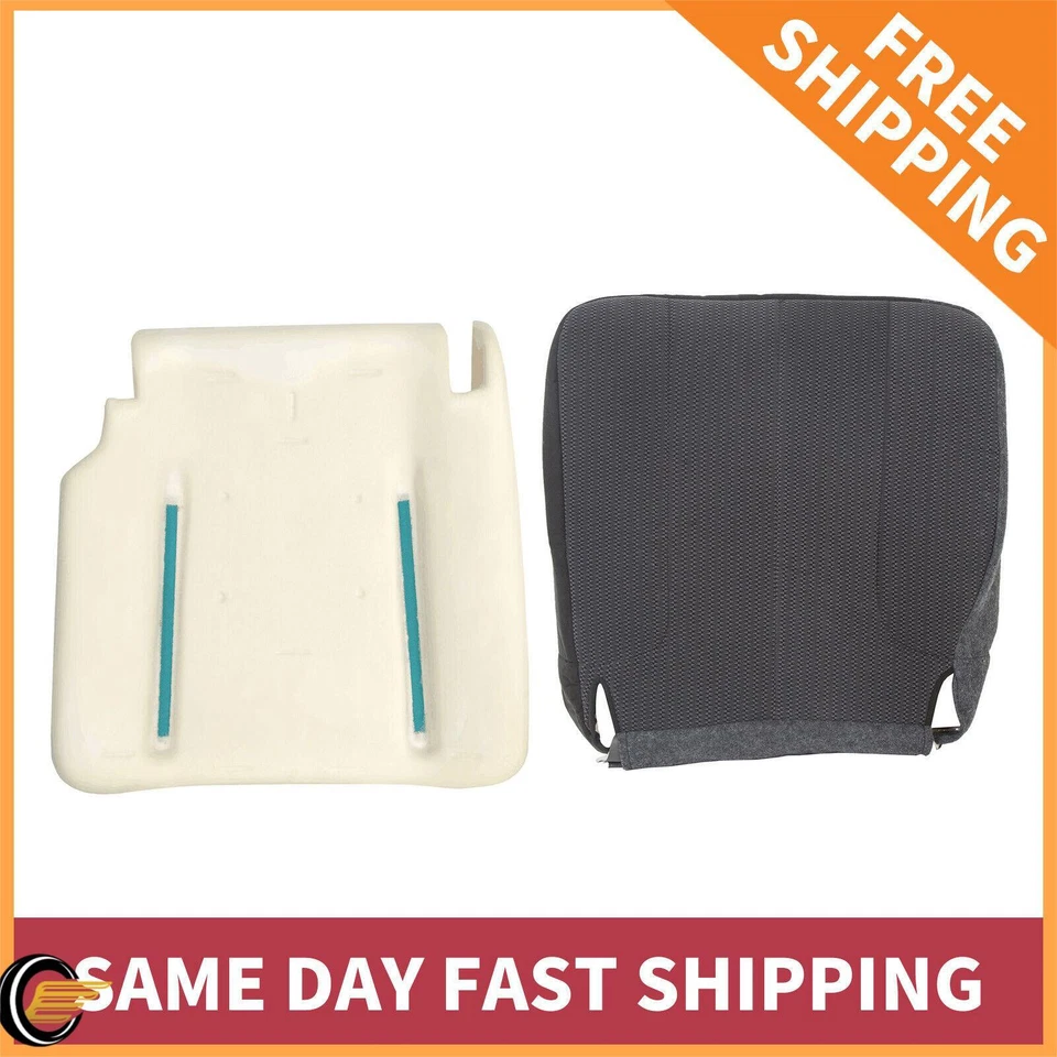Cubierta del asiento inferior del conductor + cojín de espuma para Dodge Ram SLT ST 1500 2500 2002-2005 Foto 3 de 4