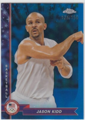 2024 Jason Kidd Topps Chrome Olympics BLUE REFRACTOR /150 - #94 Nets Knicks