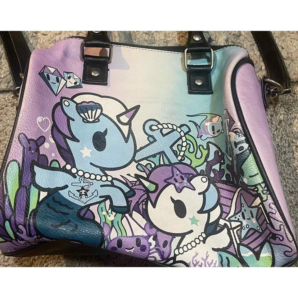 Tokidoki Pastel Ombre Mermicorno Unicorno Barril Bolso Bandolera Cartera Bolso Foto 2 de 4