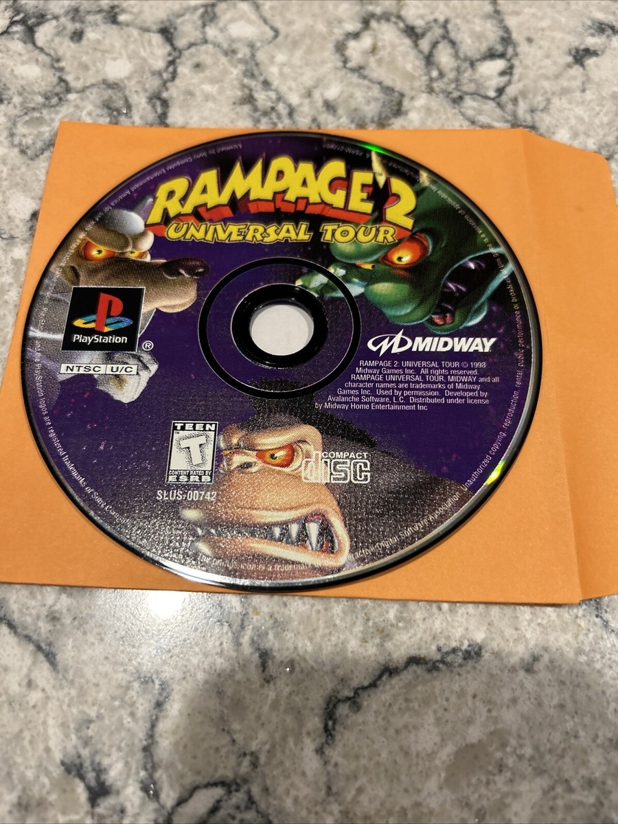 Rampage 2: Universal Tour - 1998 - Sony PlayStation 1 - Disc Only