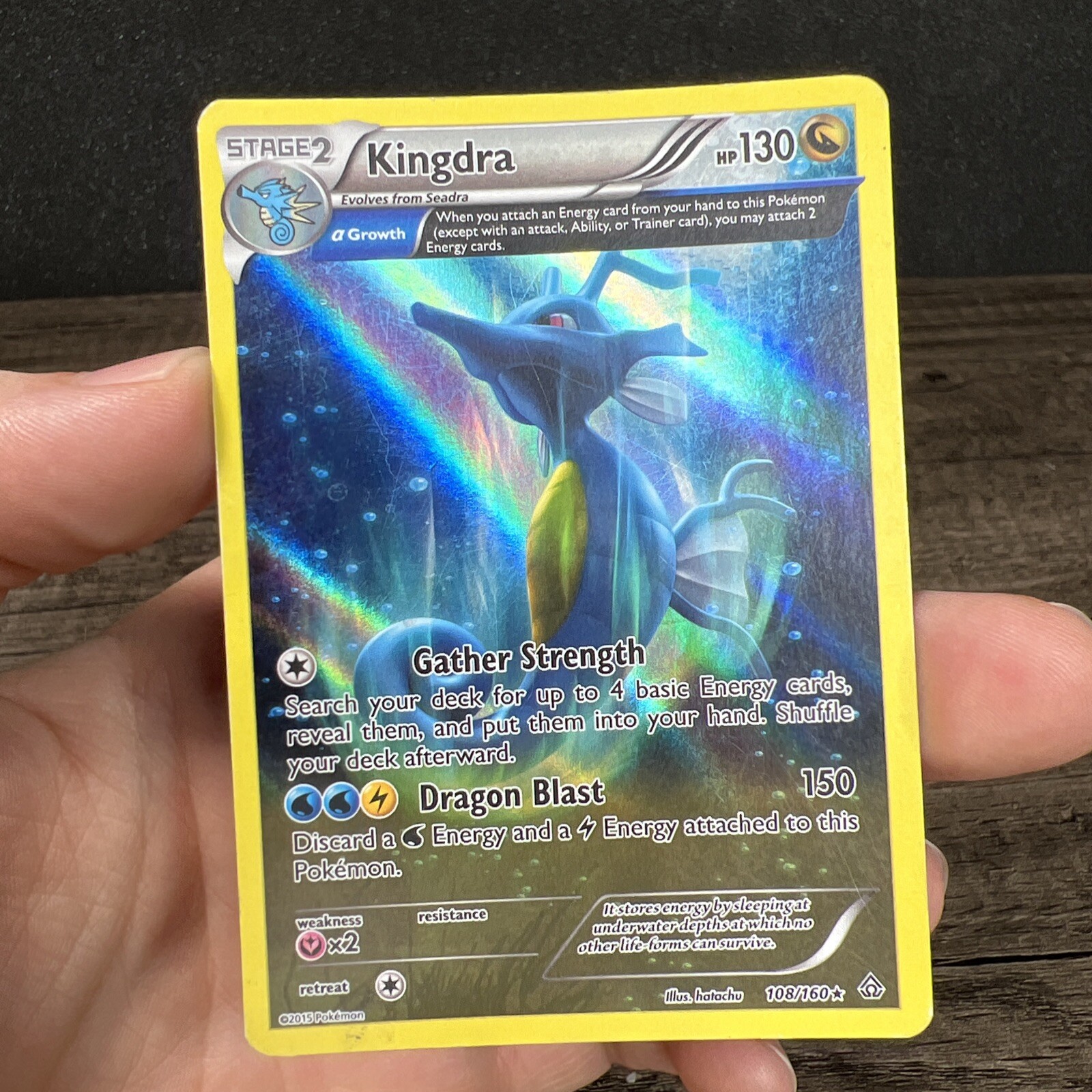 Kingdra 108/160 Holo Rare Primal Clash Pokemon Card