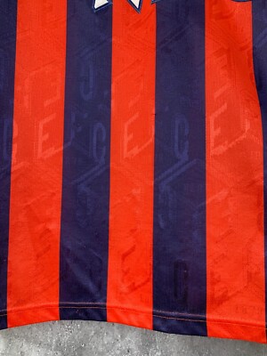 camiseta de fútbol vintage EVERTON away UMBRO 1993 #17 limpar TxL (9/10) | UK