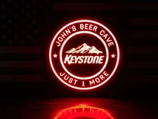 Custom keystone Beer LED Sign Personalized, Home bar pub, Lighted non neon