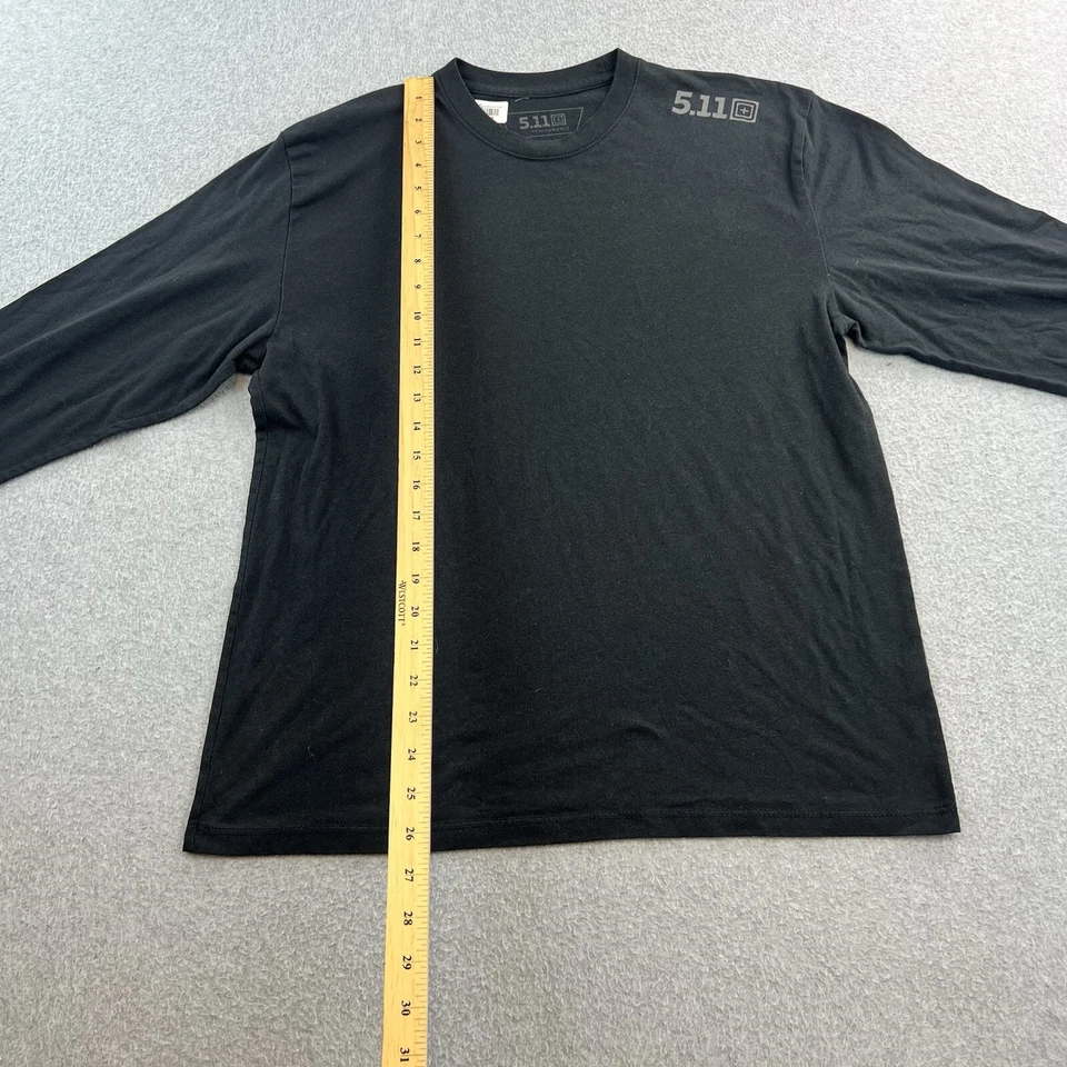 Camisa táctica 5.11 para hombre grande negra manga larga rendimiento informal logotipo adulto Foto 3 de 4